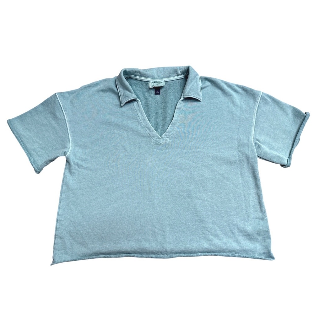 Universal Thread Short Sleeve Sweatshirt Women L Casual Boxy‎ Vintage Inspired